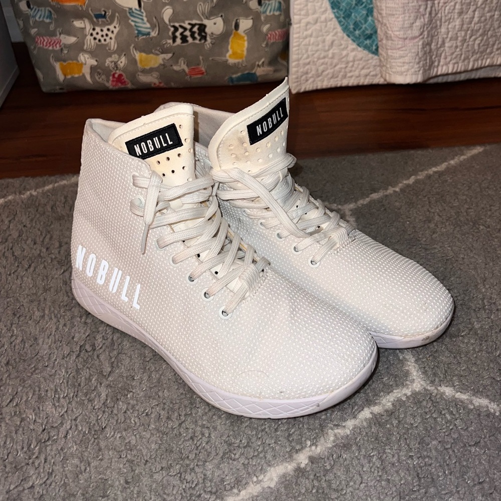Nobull White Hi-Top Trainers